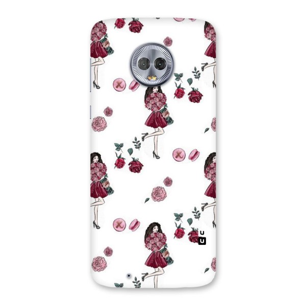 Girl With Flowers Back Case for Moto G6