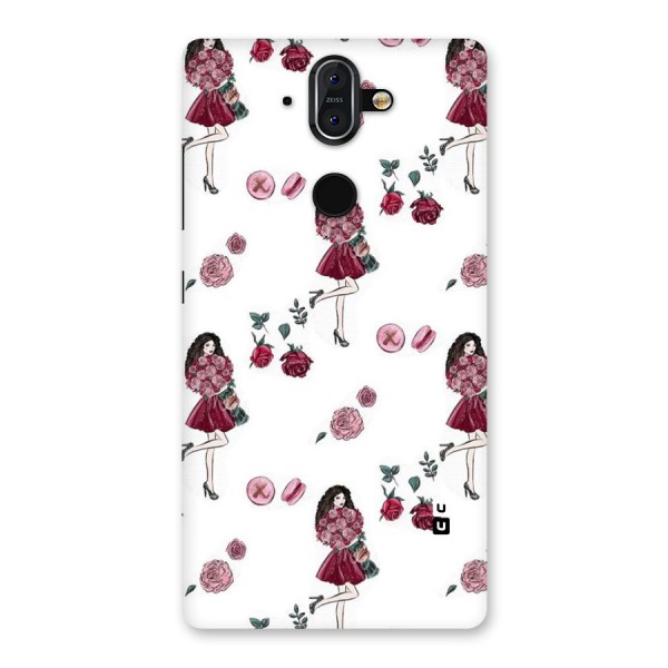 Girl With Flowers Back Case for Nokia 8 Sirocco