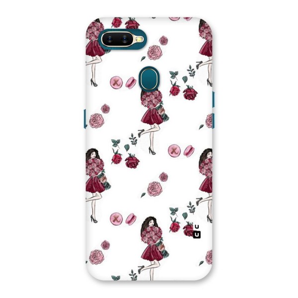 Girl With Flowers Back Case for Oppo A12