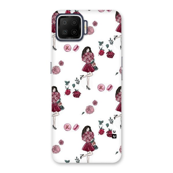 Girl With Flowers Back Case for Oppo F17