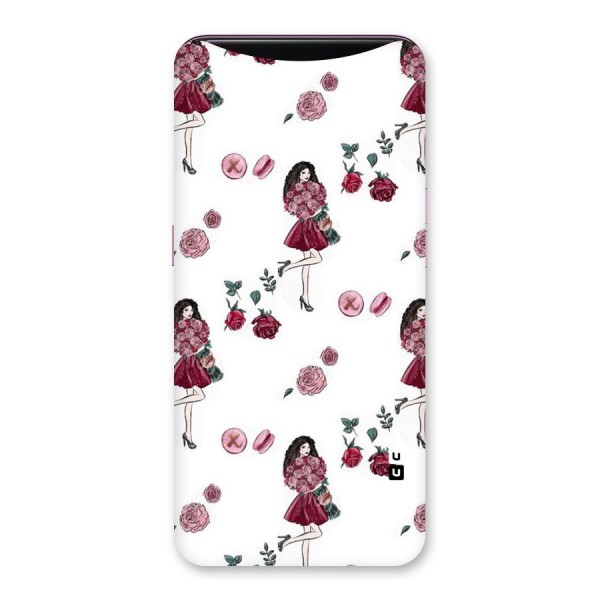 Girl With Flowers Back Case for Oppo Find X