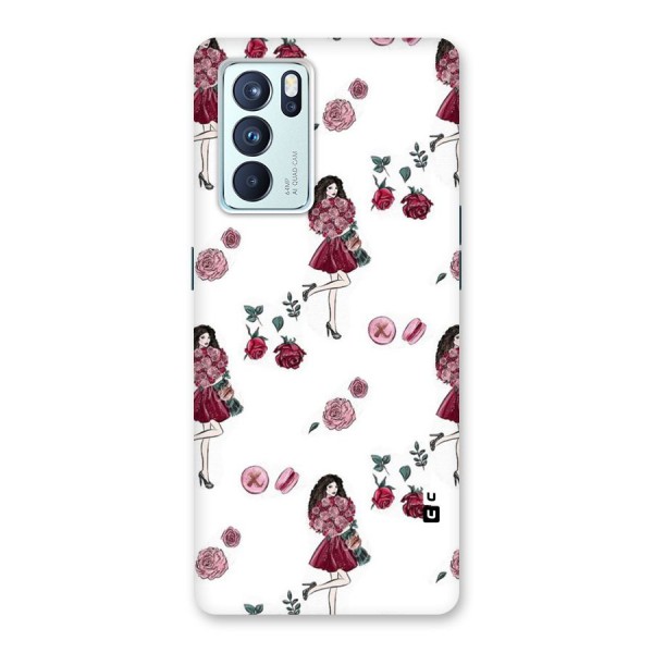 Girl With Flowers Back Case for Oppo Reno6 Pro 5G