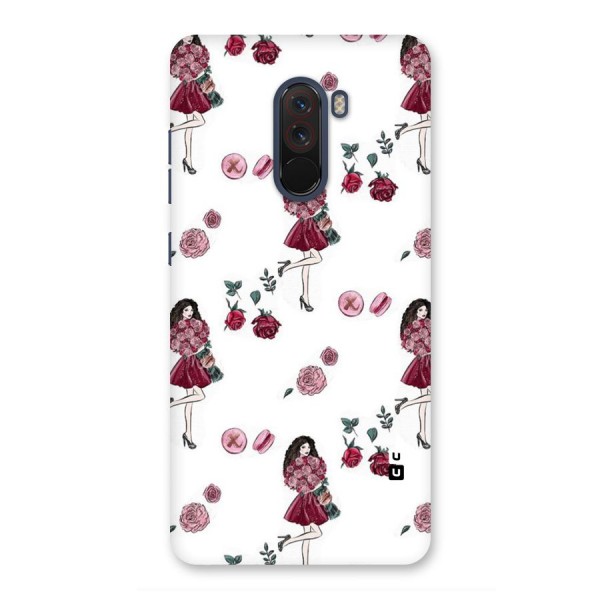 Girl With Flowers Back Case for Poco F1