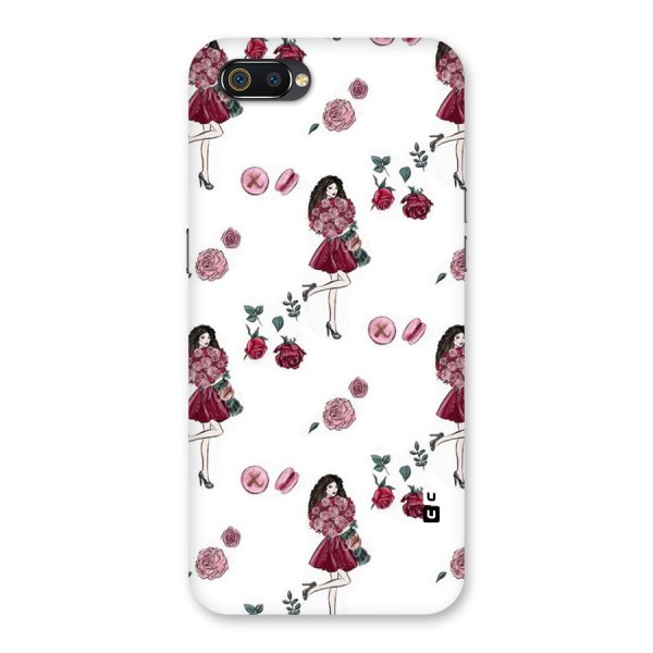 Girl With Flowers Back Case for Realme C2