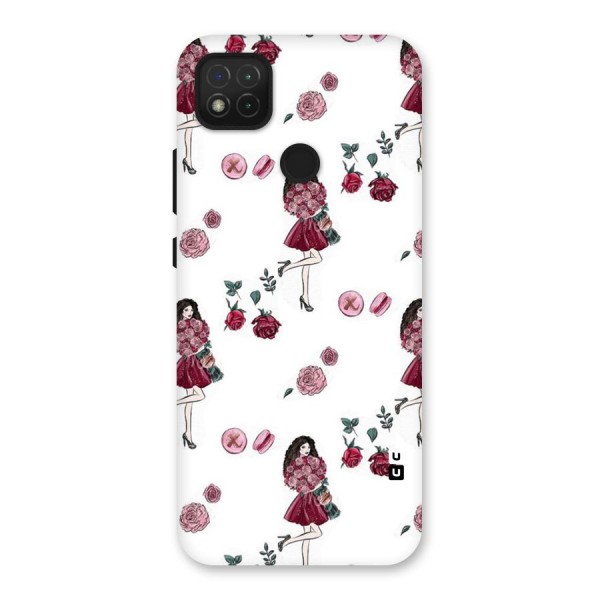 Girl With Flowers Back Case for Redmi 9C