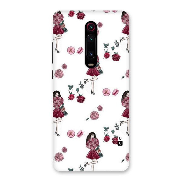 Girl With Flowers Back Case for Redmi K20 Pro