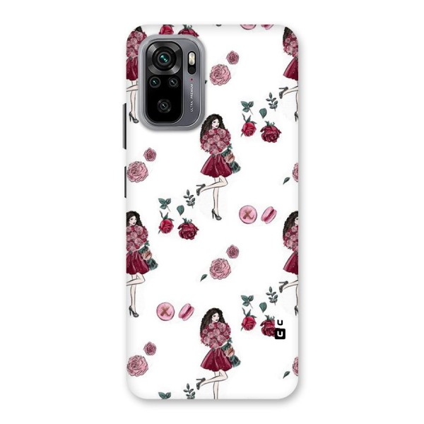 Girl With Flowers Back Case for Redmi Note 10