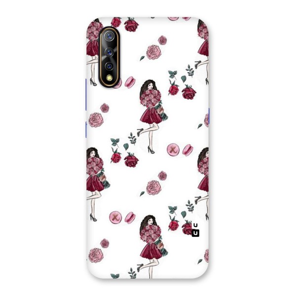 Girl With Flowers Back Case for Vivo S1