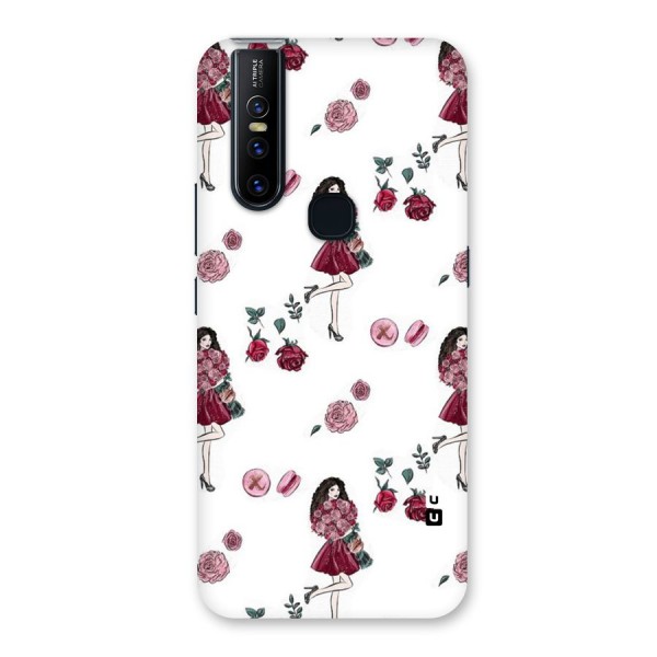 Girl With Flowers Back Case for Vivo V15