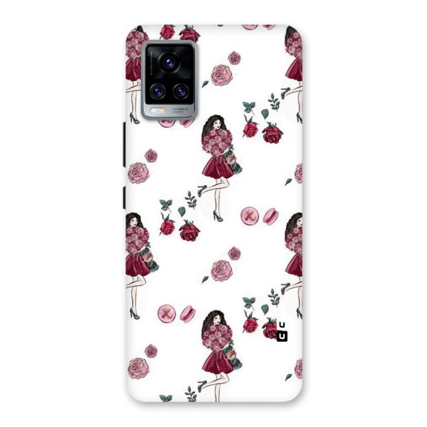 Girl With Flowers Back Case for Vivo V20 Pro