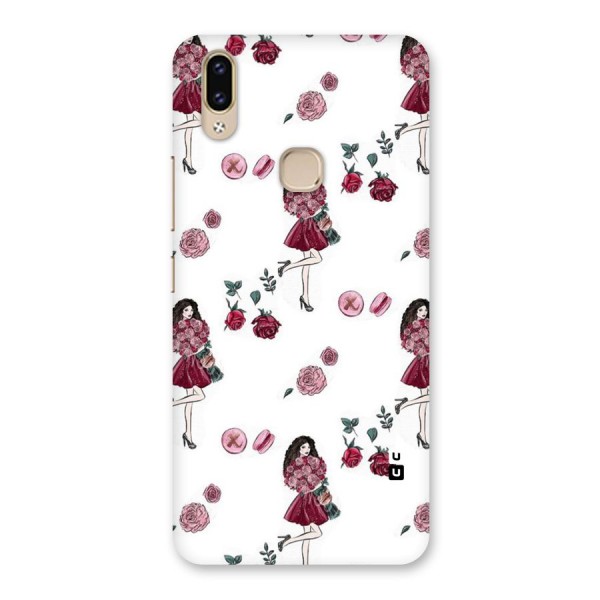 Girl With Flowers Back Case for Vivo V9