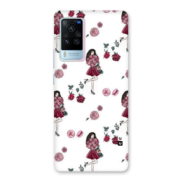 Girl With Flowers Back Case for Vivo X60 Pro