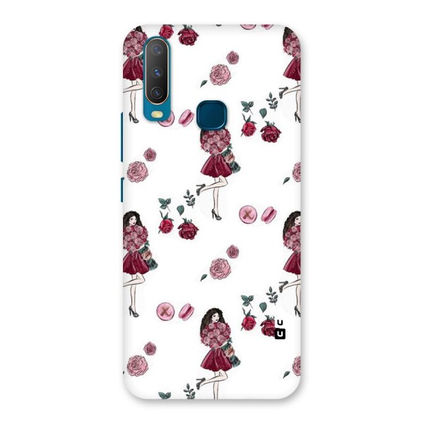 Girl With Flowers Back Case for Vivo Y15