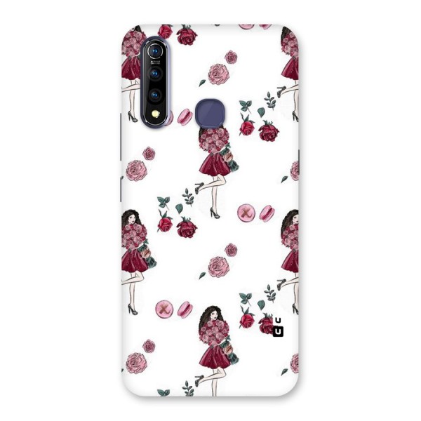 Girl With Flowers Back Case for Vivo Z1 Pro