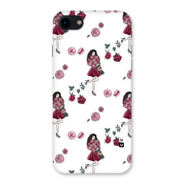 Girl With Flowers Back Case for iPhone SE 2020