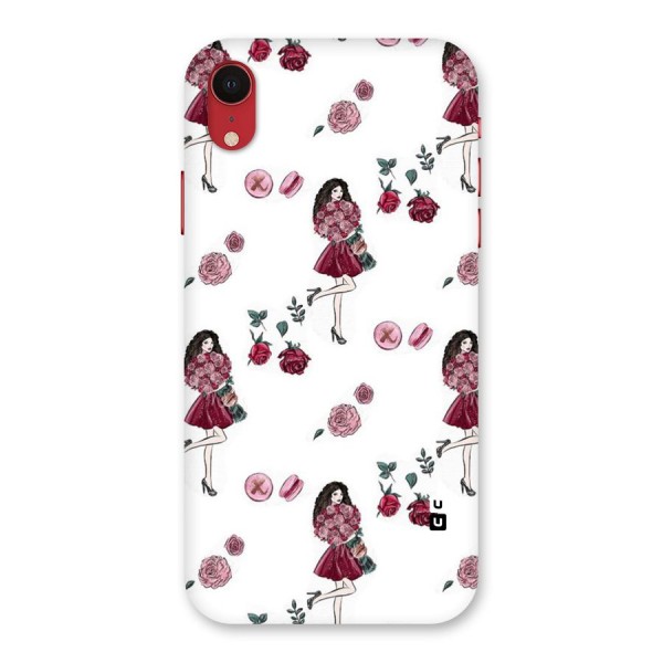 Girl With Flowers Back Case for iPhone XR