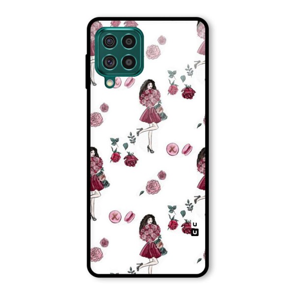 Girl With Flowers Glass Back Case for Galaxy F62