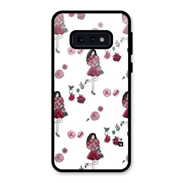 Girl With Flowers Glass Back Case for Galaxy S10e