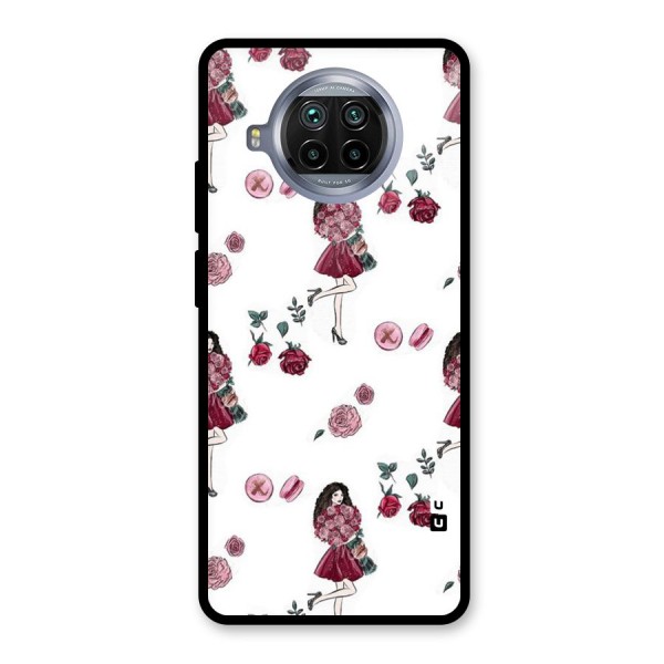 Girl With Flowers Glass Back Case for Mi 10i