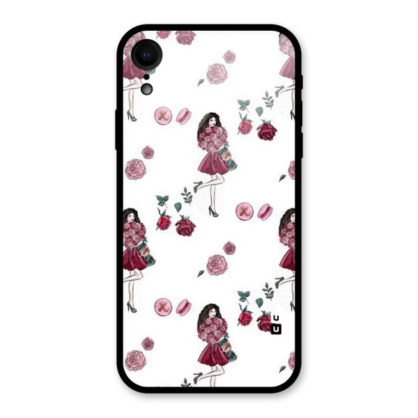 Girl With Flowers Glass Back Case for XR