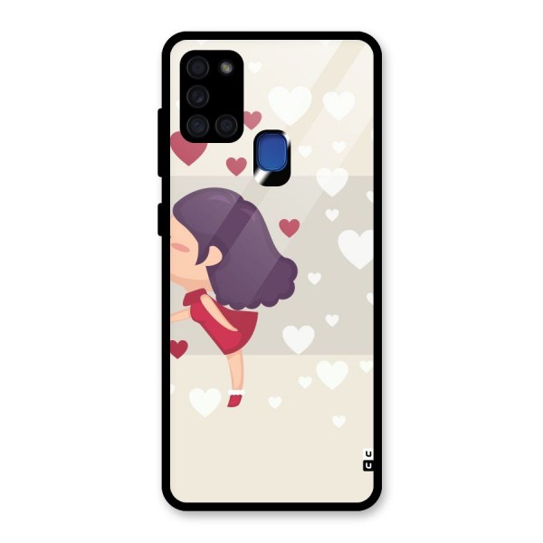 Girl in Love Glass Back Case for Galaxy A21s