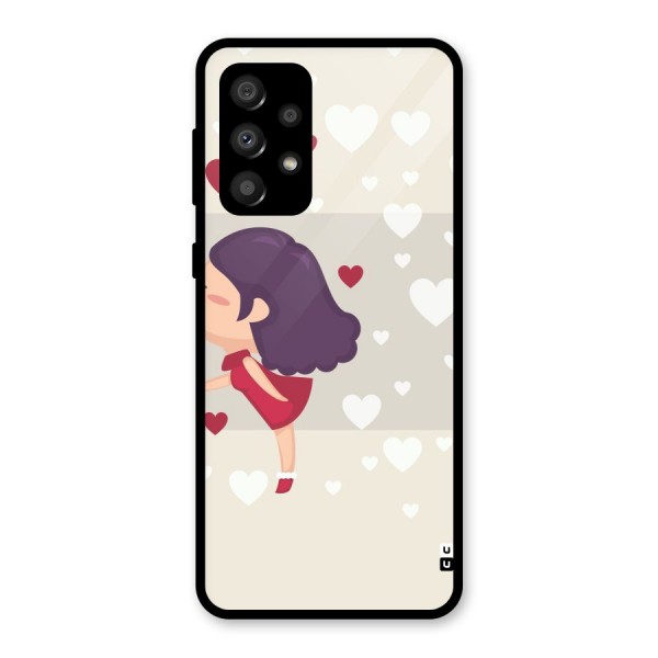 Girl in Love Glass Back Case for Galaxy A32