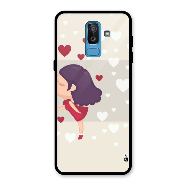 Girl in Love Glass Back Case for Galaxy J8