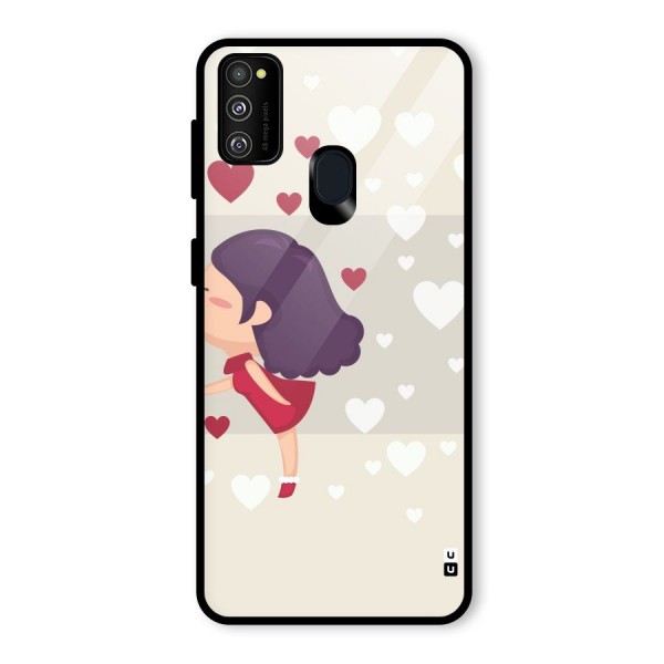 Girl in Love Glass Back Case for Galaxy M21