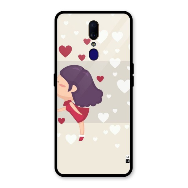 Girl in Love Glass Back Case for Oppo F11