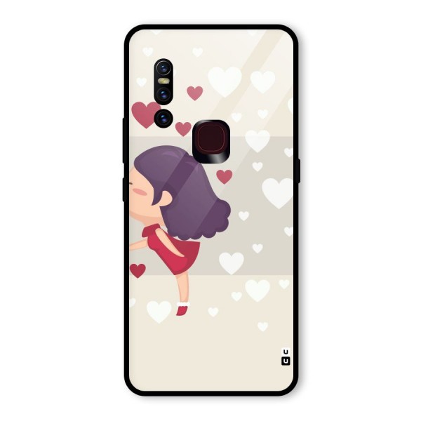 Girl in Love Glass Back Case for Vivo V15