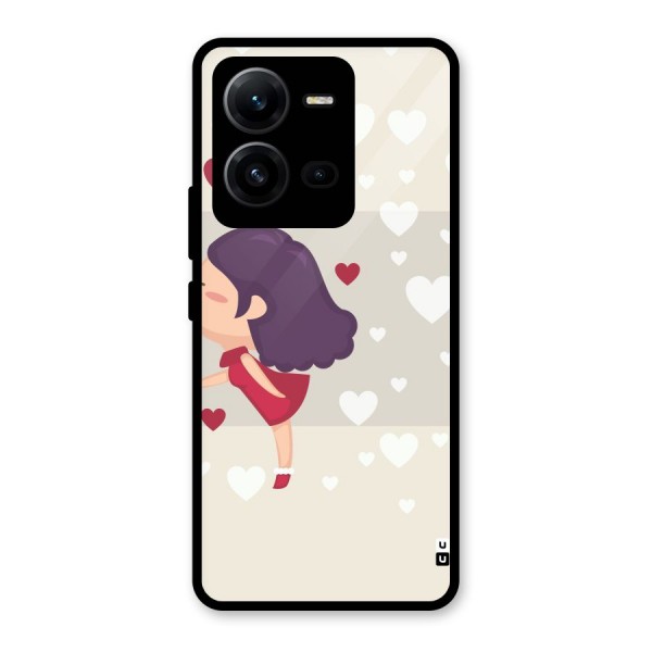 Girl in Love Glass Back Case for Vivo V25