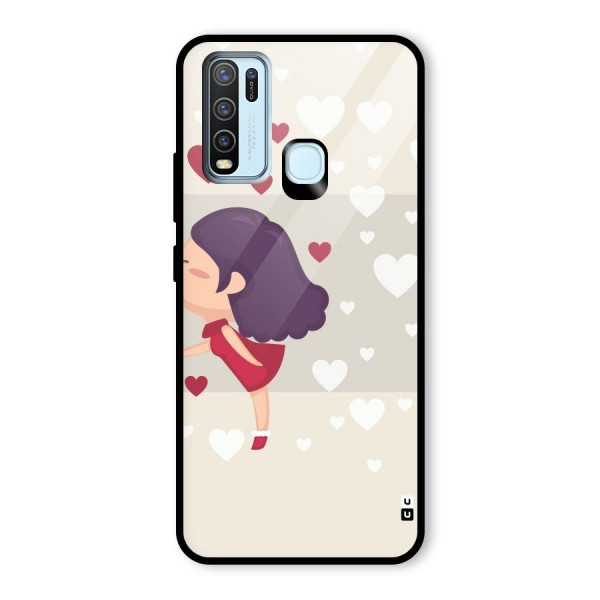 Girl in Love Glass Back Case for Vivo Y30