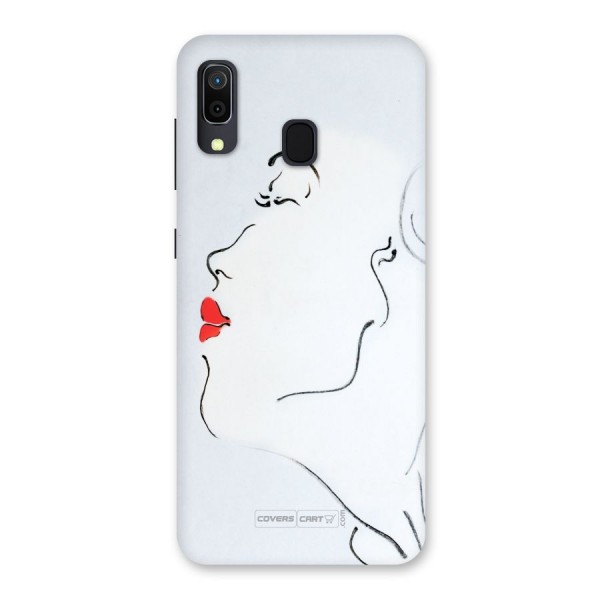 Girl in Red Lipstick Back Case for Galaxy A20