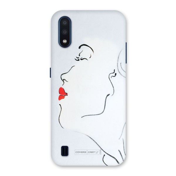 Girl in Red Lipstick Back Case for Galaxy M01