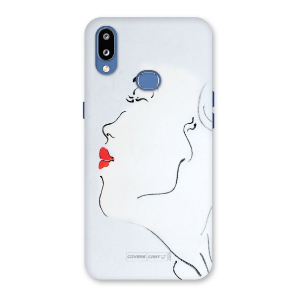 Girl in Red Lipstick Back Case for Galaxy M01s