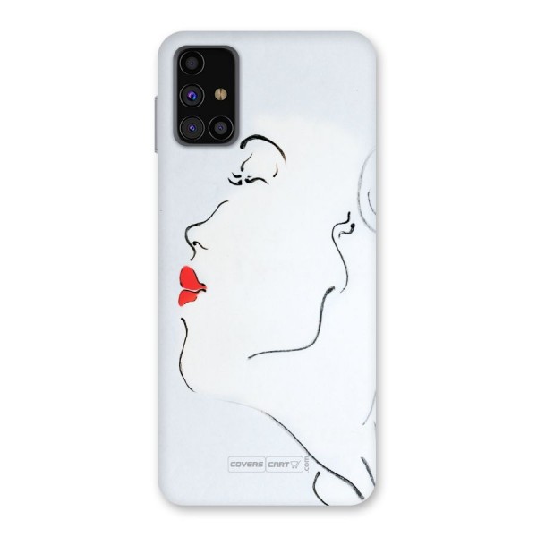 Girl in Red Lipstick Back Case for Galaxy M31s