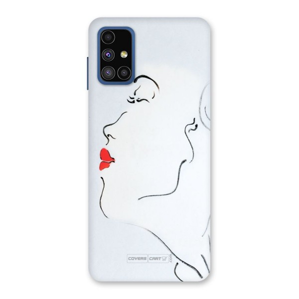 Girl in Red Lipstick Back Case for Galaxy M51