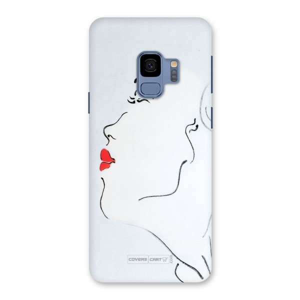 Girl in Red Lipstick Back Case for Galaxy S9