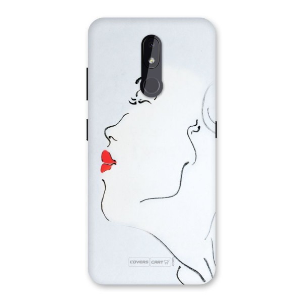 Girl in Red Lipstick Back Case for Nokia 3.2