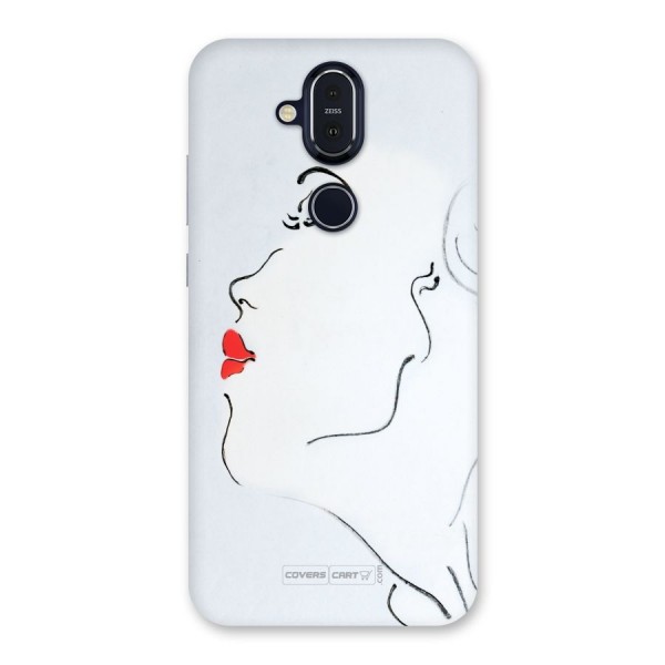 Girl in Red Lipstick Back Case for Nokia 8.1