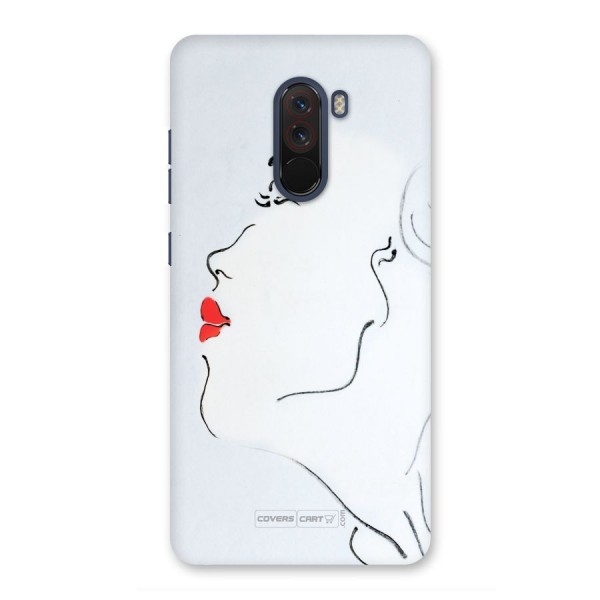 Girl in Red Lipstick Back Case for Poco F1