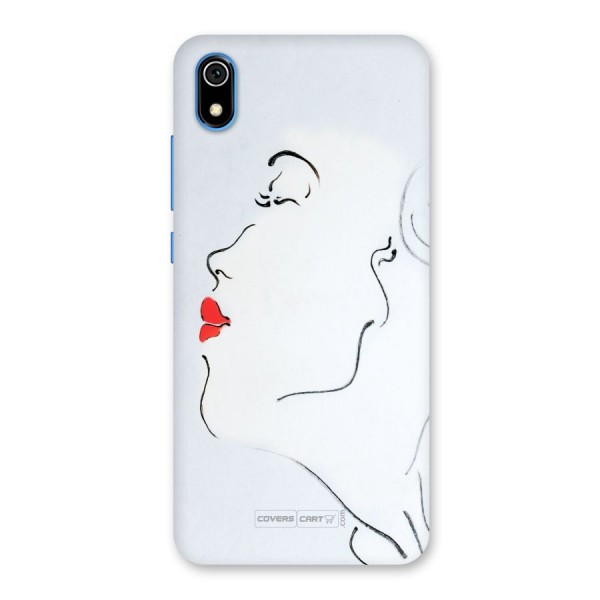 Girl in Red Lipstick Back Case for Redmi 7A