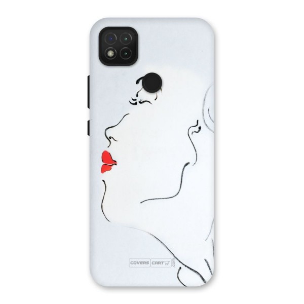 Girl in Red Lipstick Back Case for Redmi 9C