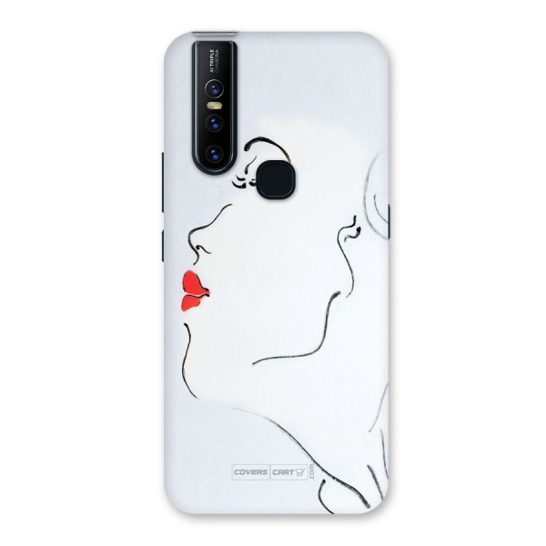 Girl in Red Lipstick Back Case for Vivo V15