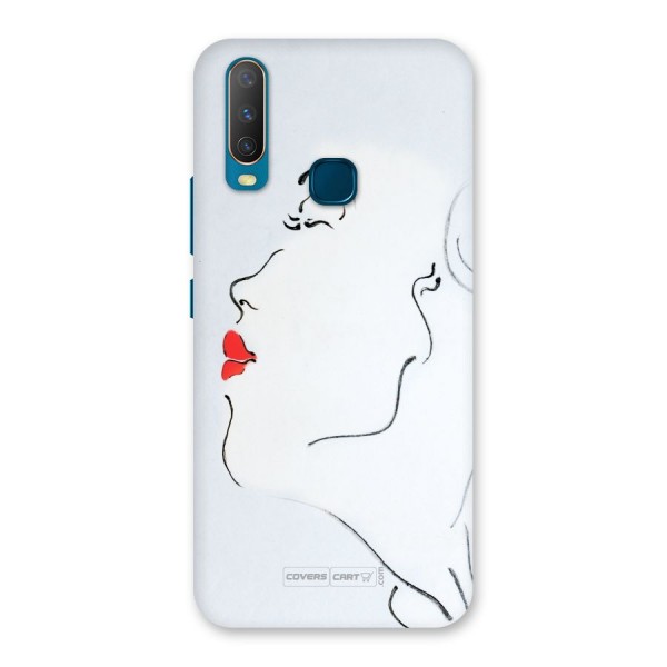 Girl in Red Lipstick Back Case for Vivo Y12