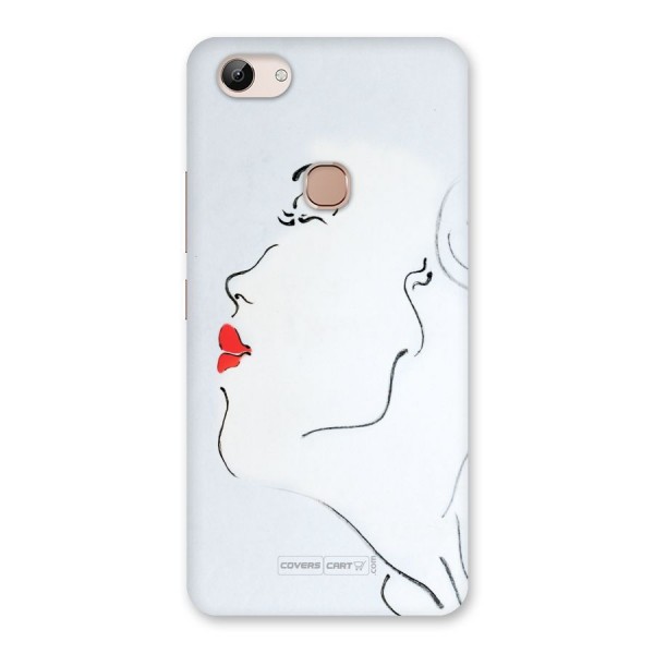 Girl in Red Lipstick Back Case for Vivo Y83