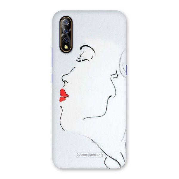 Girl in Red Lipstick Back Case for Vivo Z1x