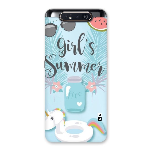 Girls Summer Back Case for Galaxy A80