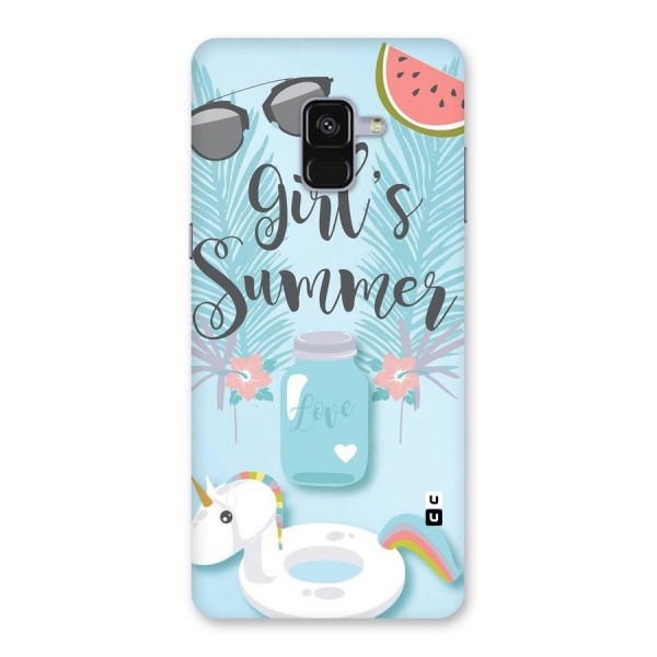 Girls Summer Back Case for Galaxy A8 Plus