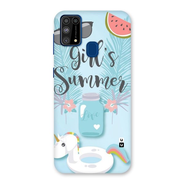 Girls Summer Back Case for Galaxy M31